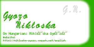 gyozo mikloska business card